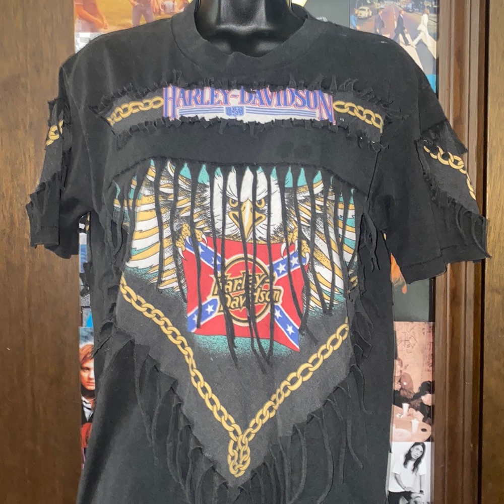 One of a kind Harley Davidson reconstructed t shirt!!